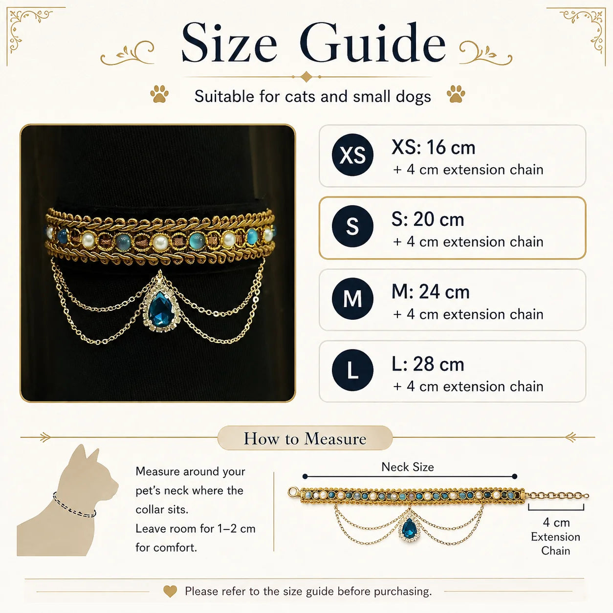 Blue Teardrop Velvet Pet Choker