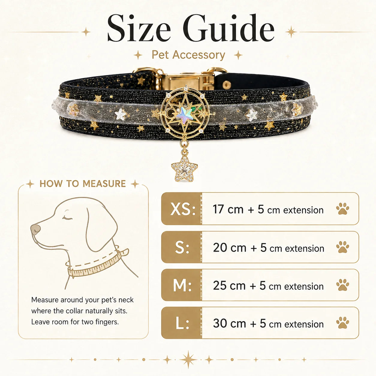 Black Star Velvet Pet Choker